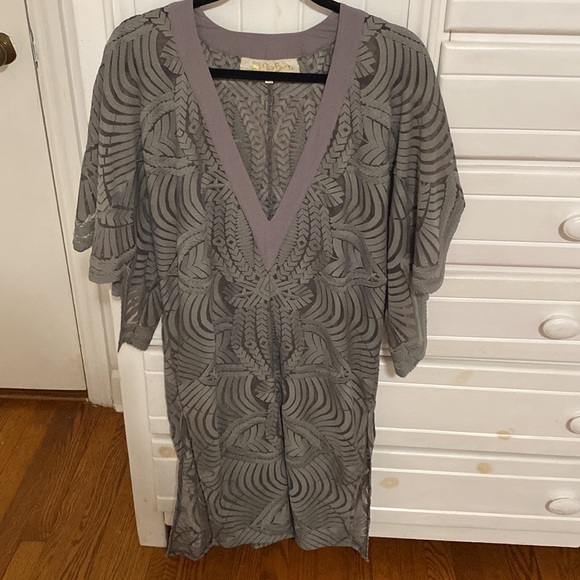 Jen’s Pirate Booty gray lace dress/ coverup - Picture 10 of 11